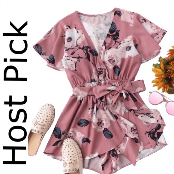 NEW Floral Lace Romper - Picture 2 of 8